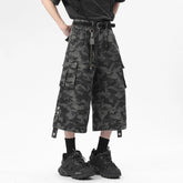 Men's Luxury Streetwear Camo Cargo Long Shorts